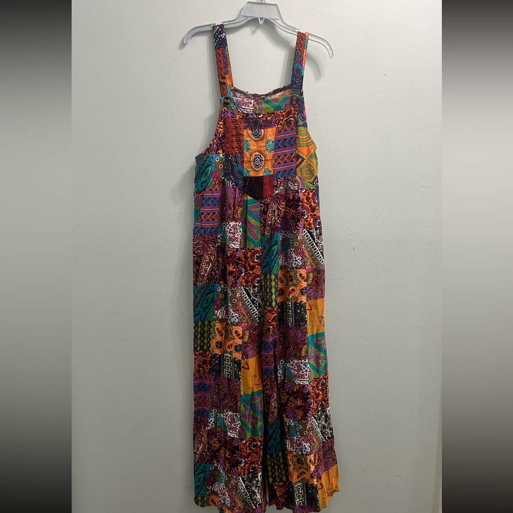 Hippie Patchwork print jumpsuit in size L - Picture 4 of 5